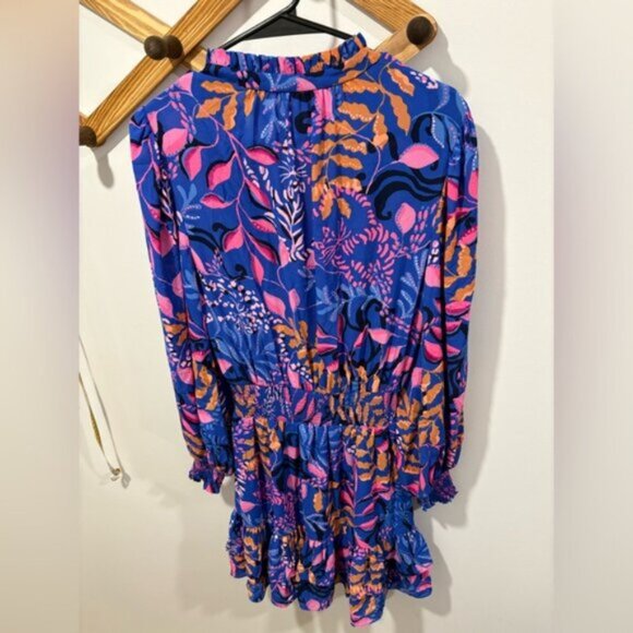 Lilly Pulitzer Shilah Botanical Print Long Sleeve Tiered Dress - Picture 8 of 11